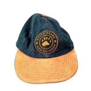 Boyds Bears Womens Hat Denim Suede Baseball Cap Vintage Bearwear Friends